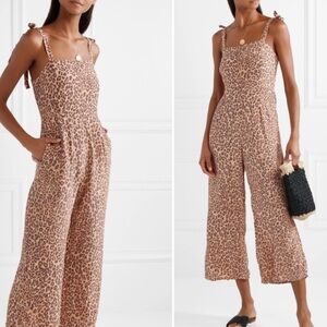 Faithfull the Brand Elsa Jumpsuit Leopard Print Size 2